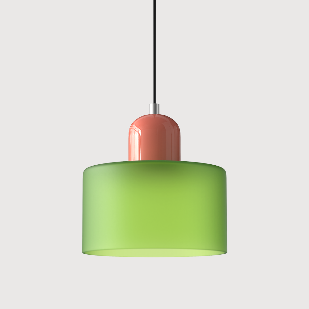 Chroma | Moderne Bauhaus Cilinder En Koepel Glas Hanglamp