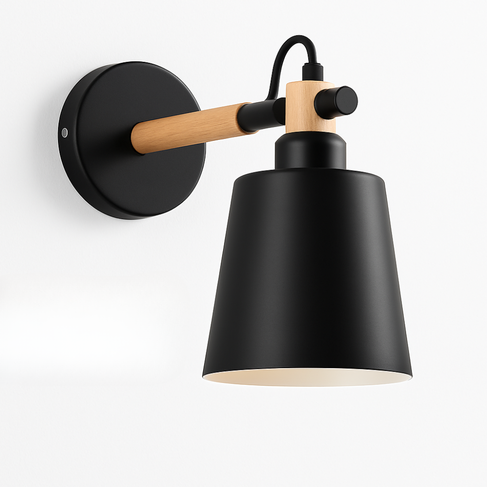 Vyrindo | Moderne Noordse LED Hout Metalen Wandlamp