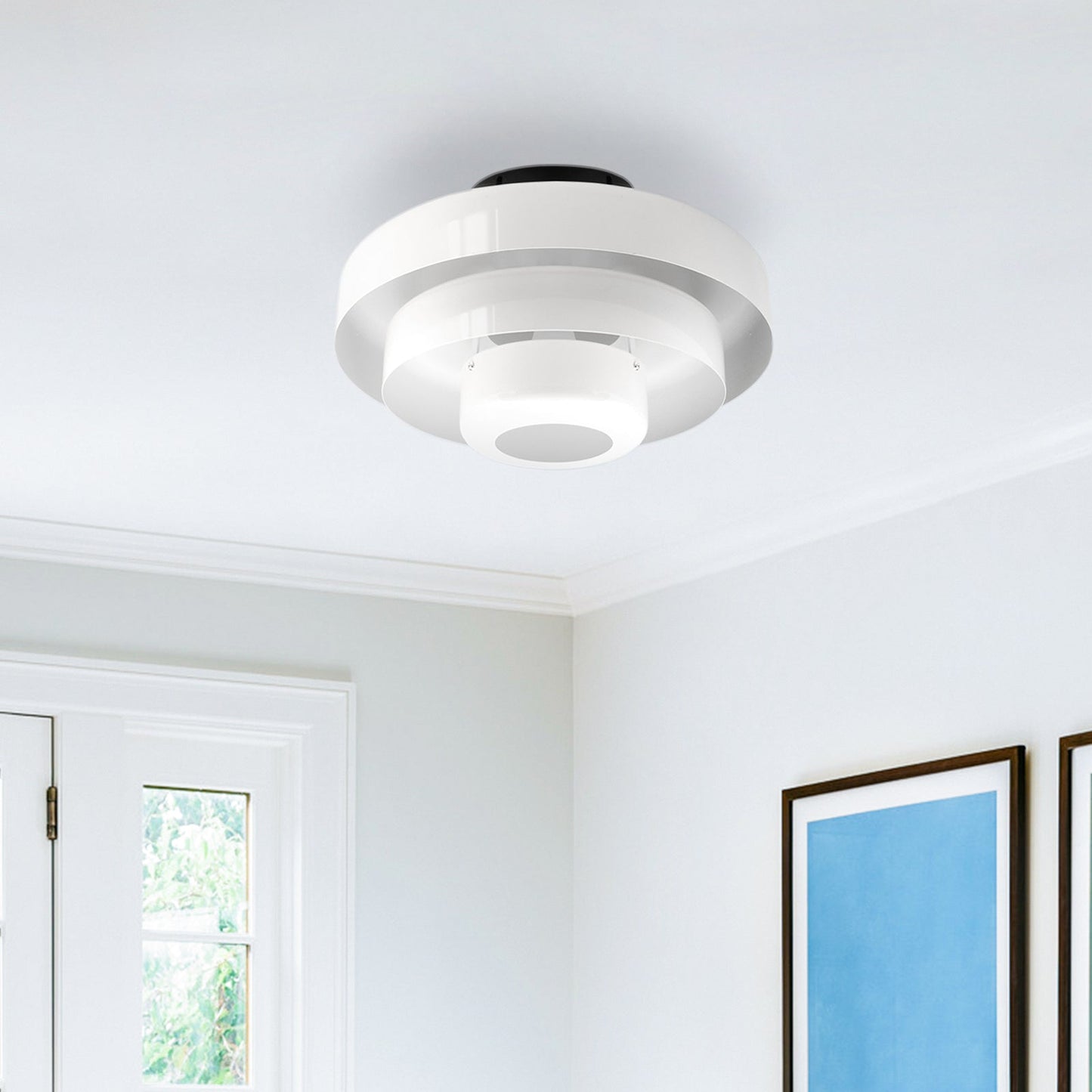 Modera | Retro Laaggedrum Plafondlamp