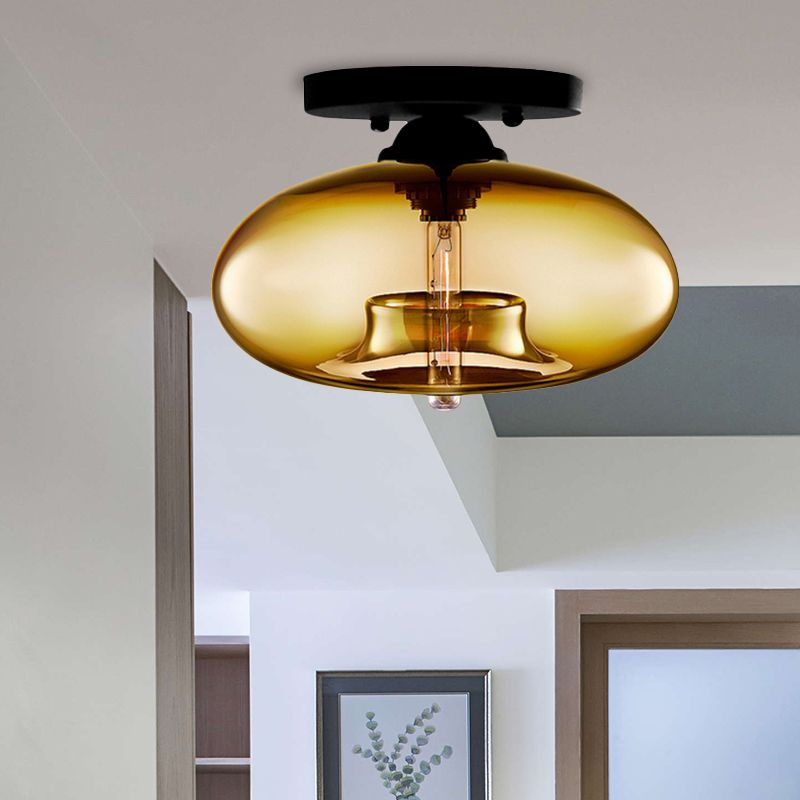 Murae | Retro Industriële Bol Flush Mount Plafondlamp