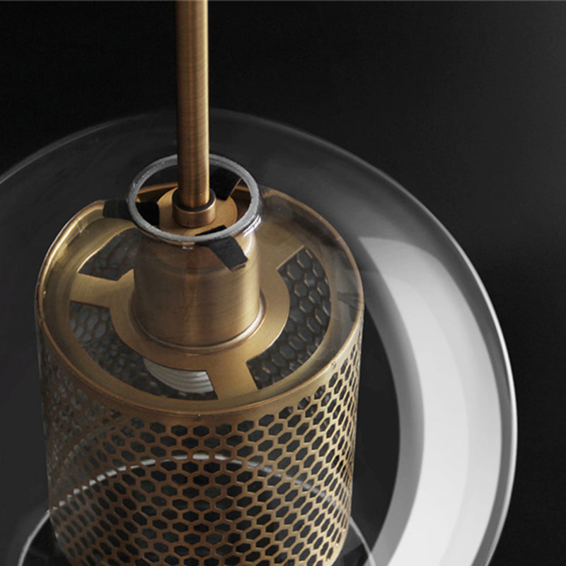 Vaelindor | Slanke Globe Glazen Gouden Hanglamp