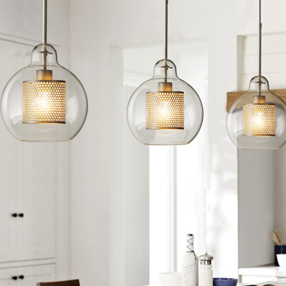 Cylura | Moderne Heldere Glas En Geperforeerde Binnenlamp Hanglamp