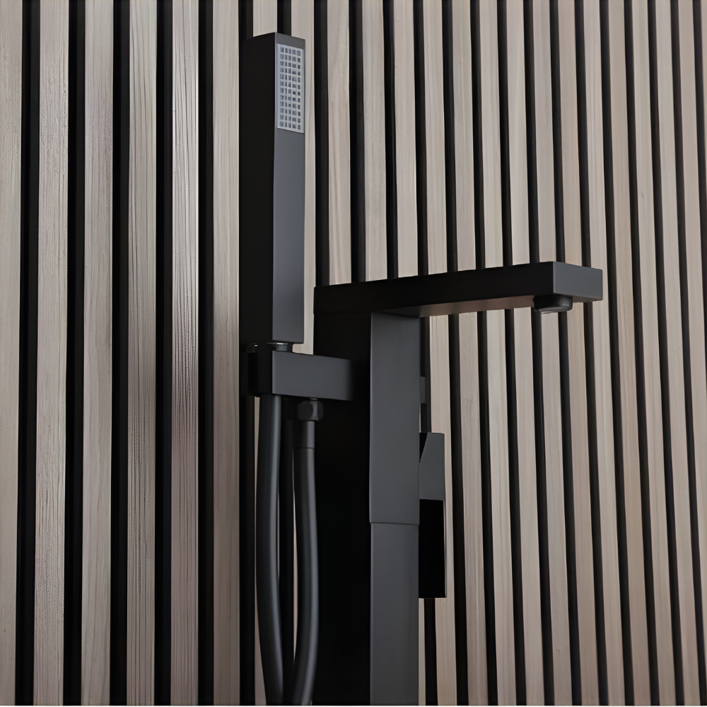 Kubik | Moderne Vierkante Vrijstaande Douchemengkraan Met Handdouche