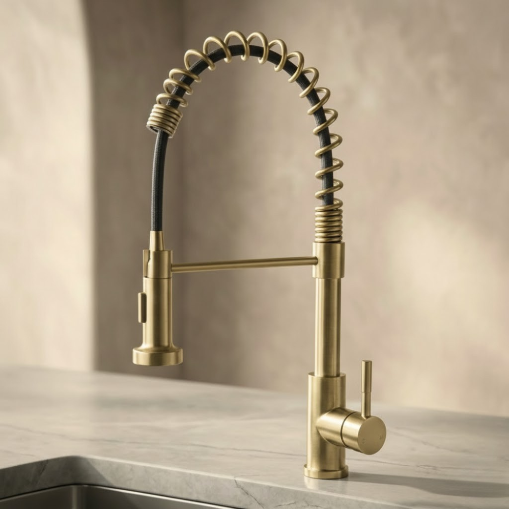 Helix | Voorafspoel Keukenkraan met Uittrekbare Sprayer & Dubbele Spuitmodus