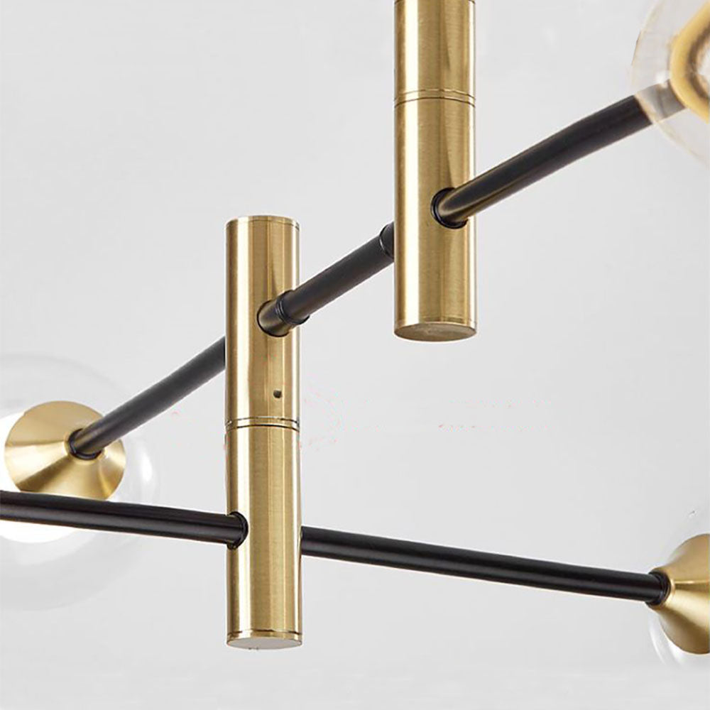 Lythara | Cascading Drop Silhouet Geometrische Glazen Globe Plafondlamp