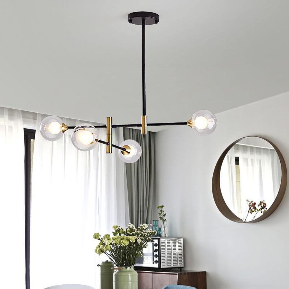 Lythara | Cascading Drop Silhouet Geometrische Glazen Globe Plafondlamp
