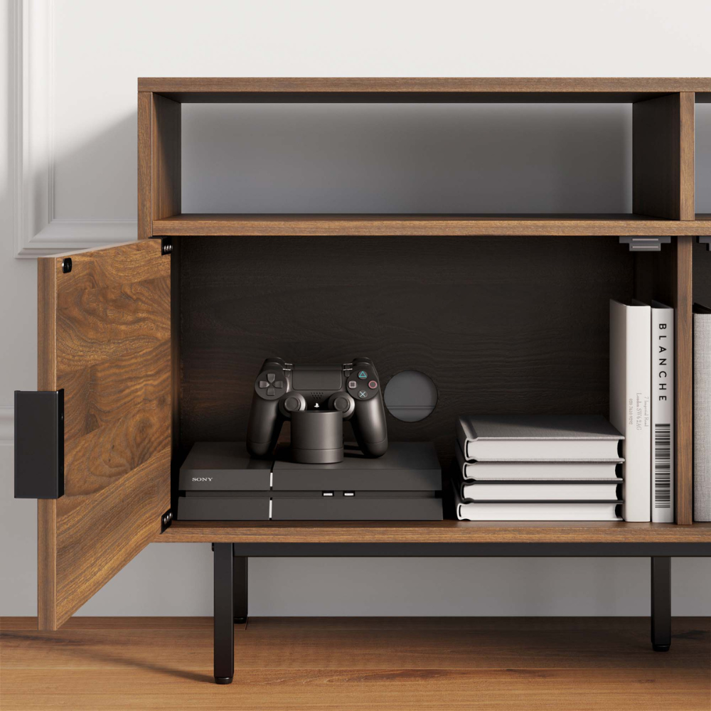 Brix | Moderne Media Console En Dubbele Deur Opbergkast