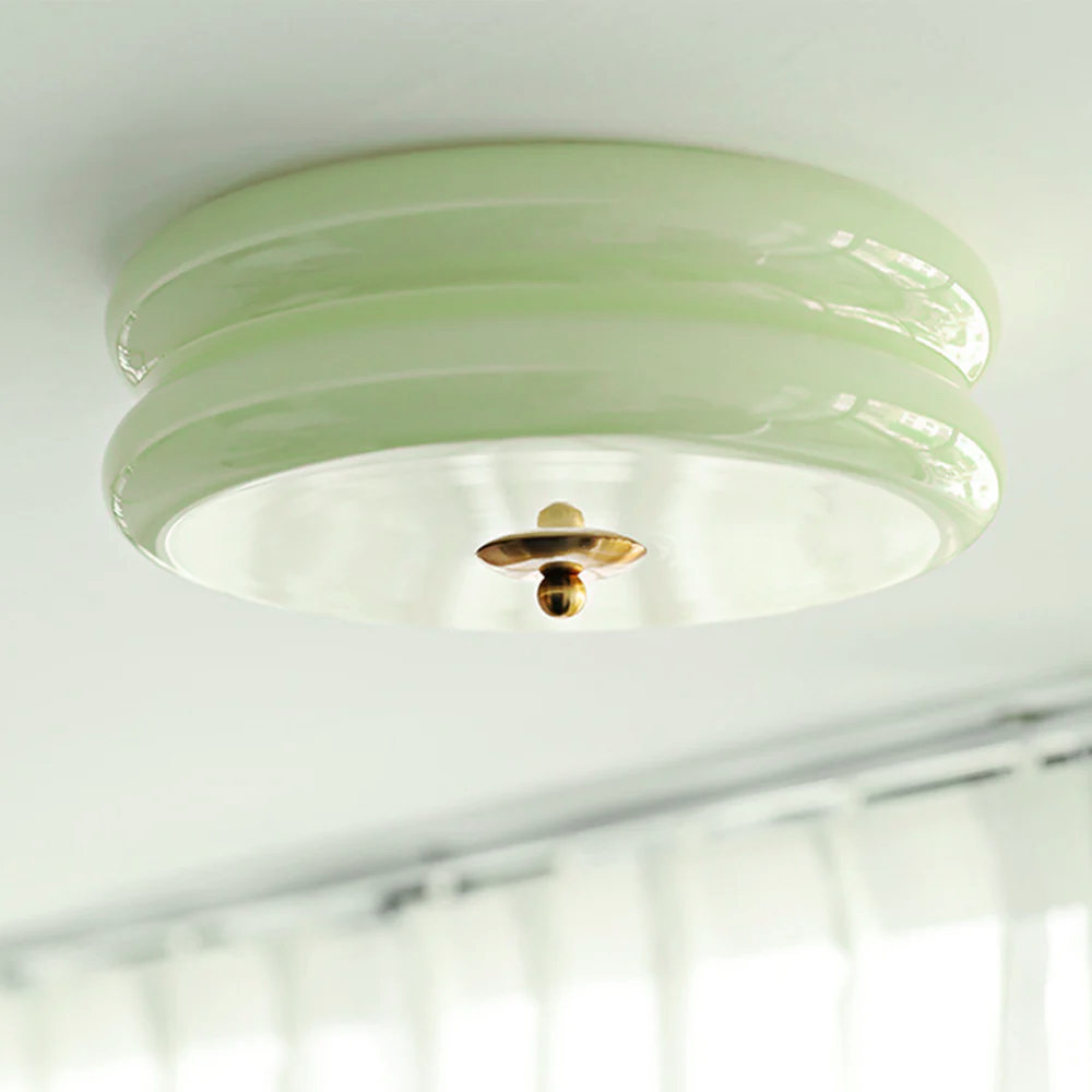 Crema | Vintage Crème Glazen Plafondlamp