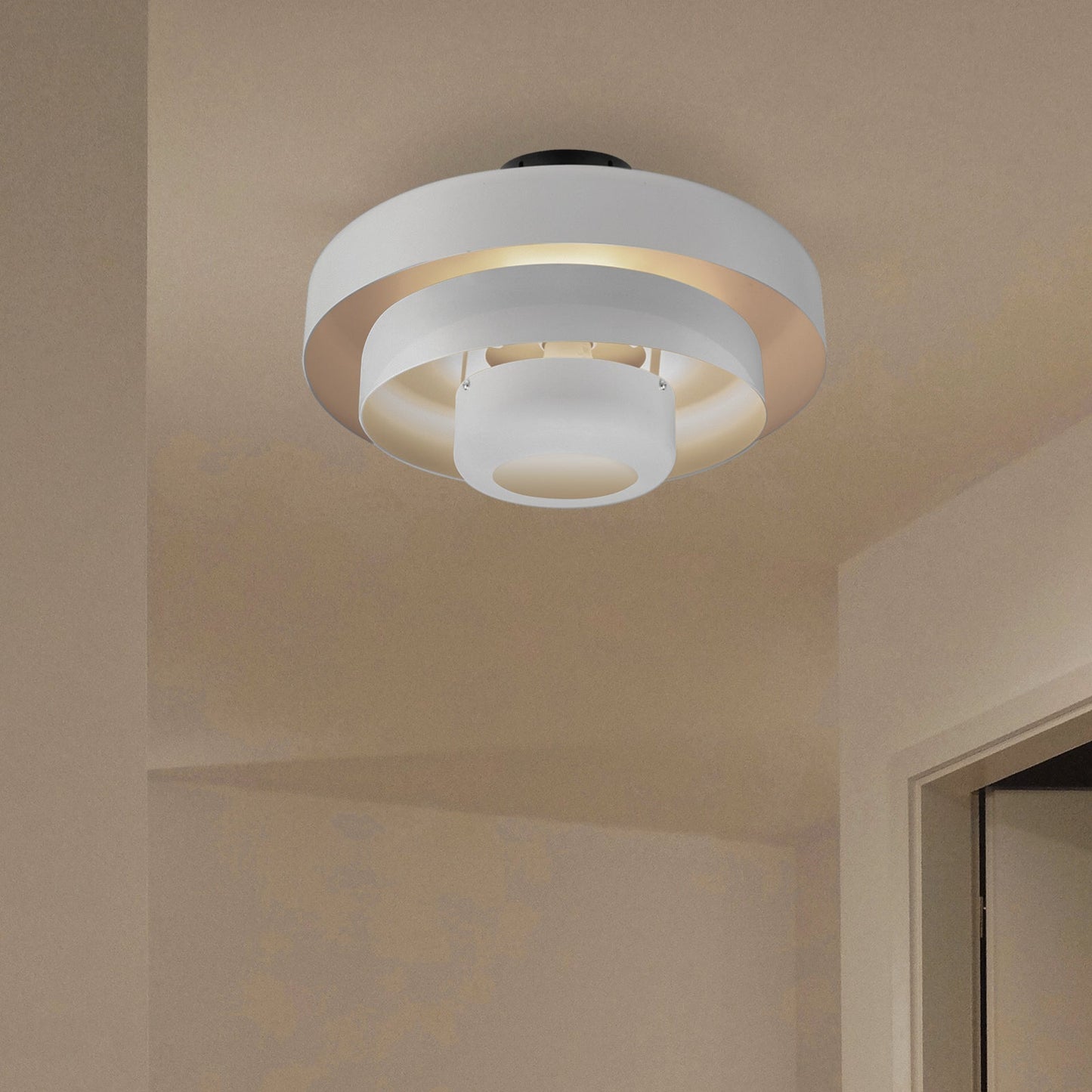 Modera | Retro Laaggedrum Plafondlamp