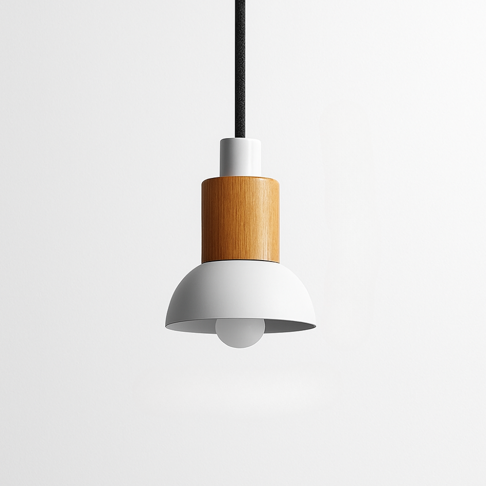 Briventa | Noordse Geometrische Houten Metalen Moderne Hanglamp Plafondlamp