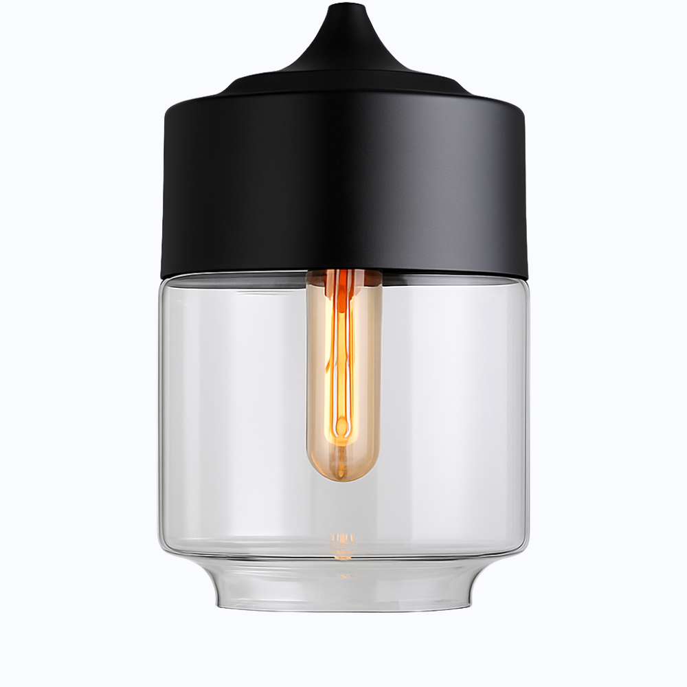 Verphine | Moderne Industriële Glazen Metalen Loft Hanglamp