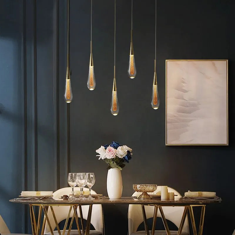 Voraele | Elegante Facet Kristal Druppel Hanglamp