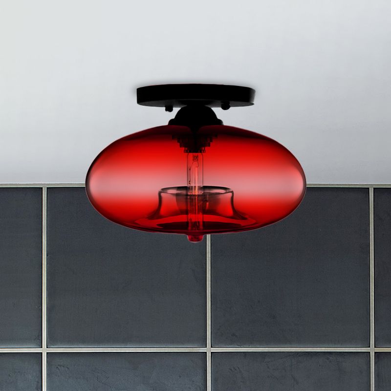 Murae | Retro Industriële Bol Flush Mount Plafondlamp