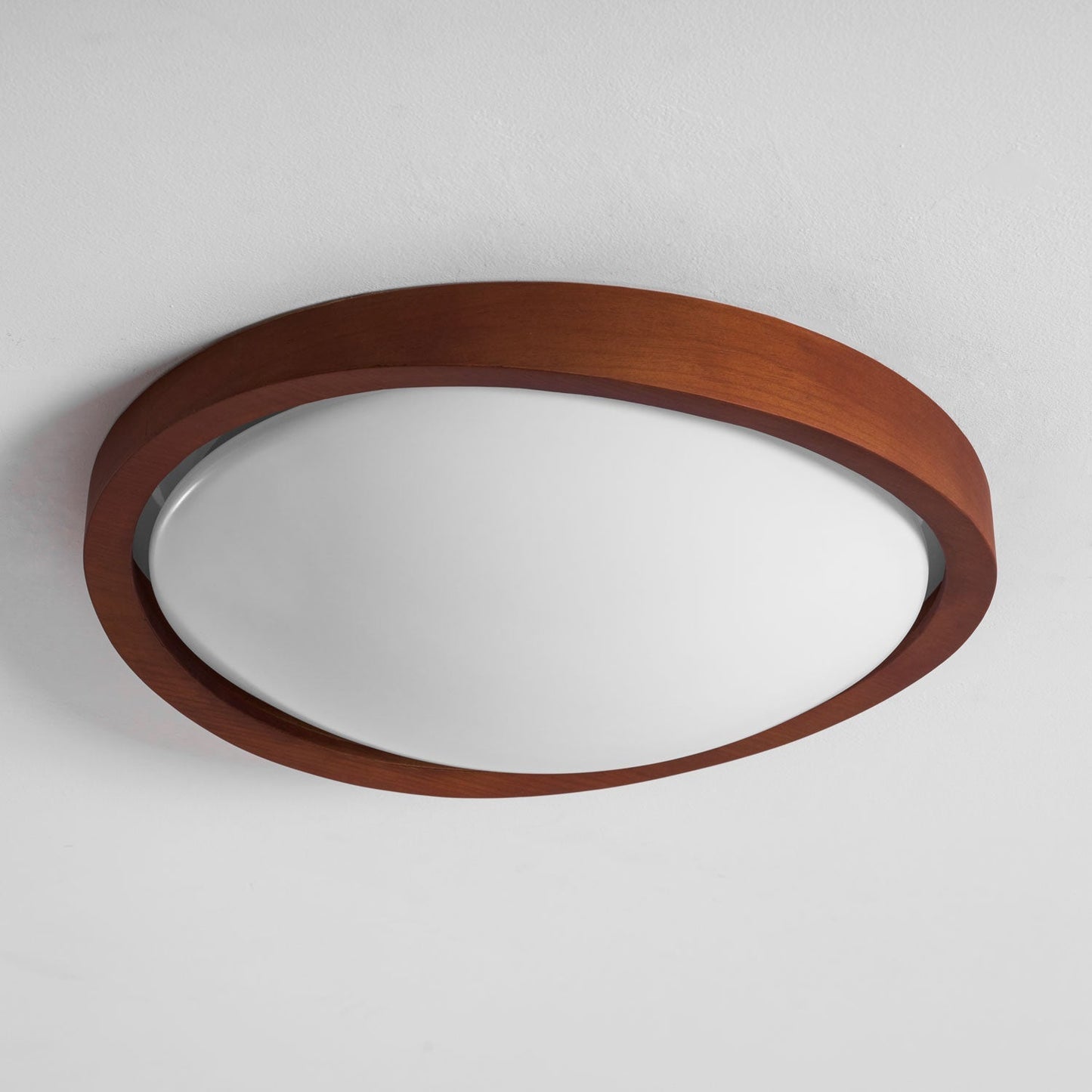 Kaelisyn | Organische Gebogen Houten Geometrische Silhouet Opbouw Plafondlamp