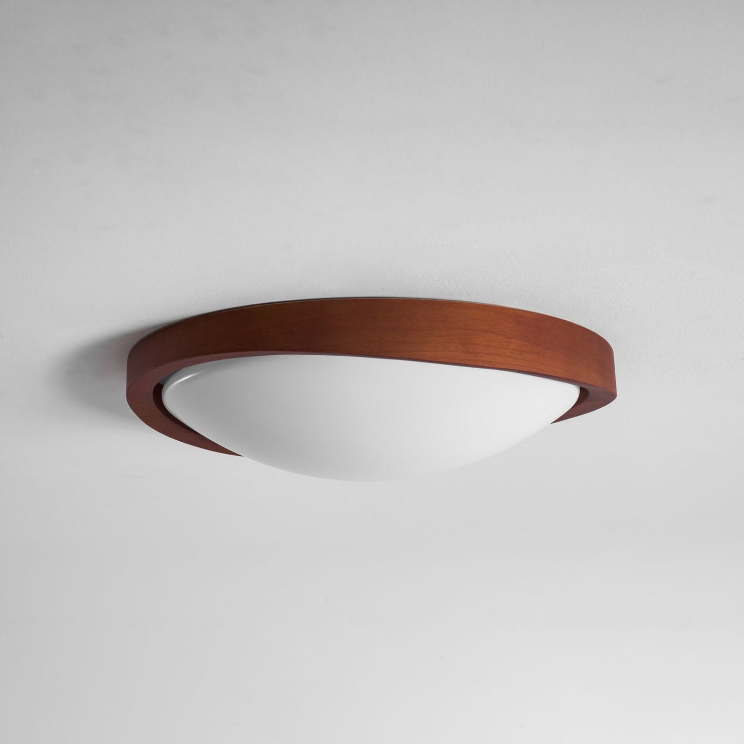 Kaelisyn | Organische Gebogen Houten Geometrische Silhouet Opbouw Plafondlamp