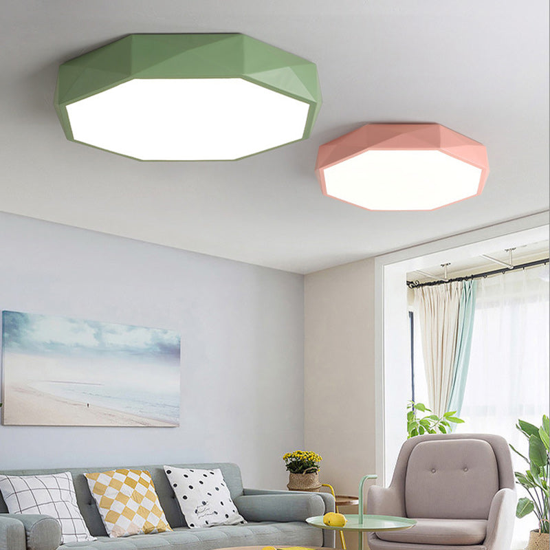 Zynthiar | Ultra Slanke Geometrische Achtkantige Acryl Plafondlamp Armatuur