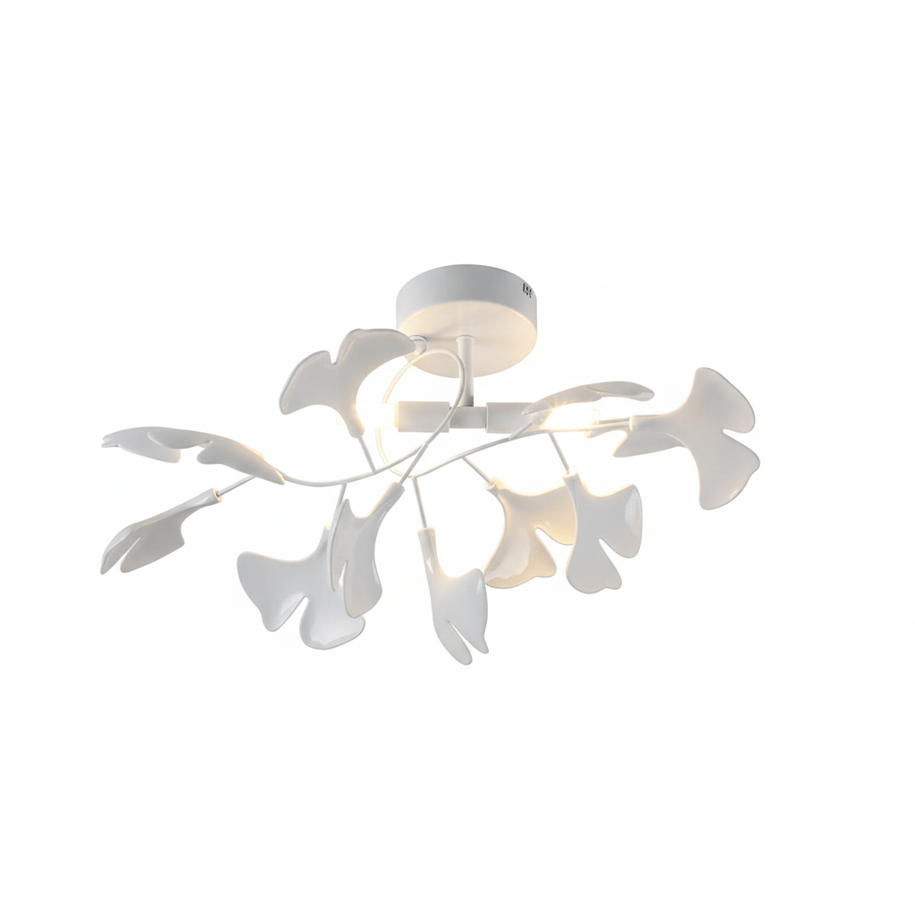 Zephryon | Botanische keramische bladcluster plafondlamp
