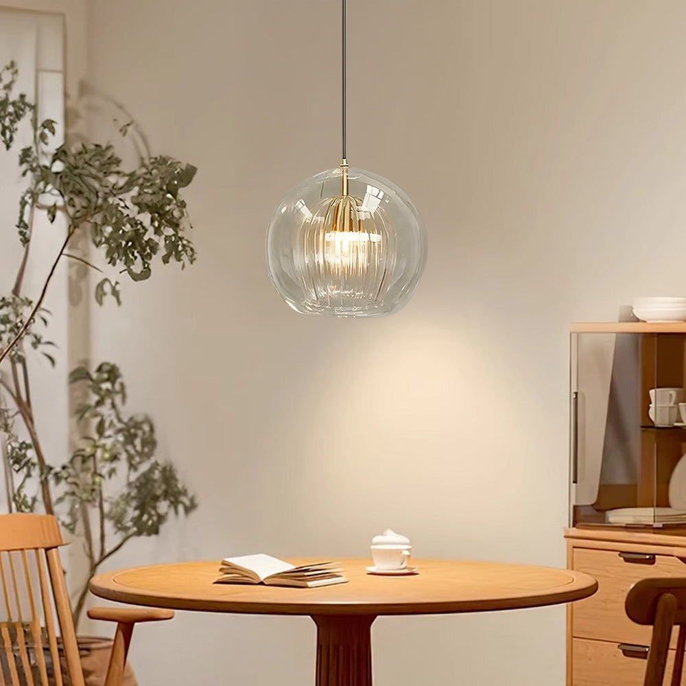 Orbia | Hedendaagse Geribbelde Globe Hanglamp