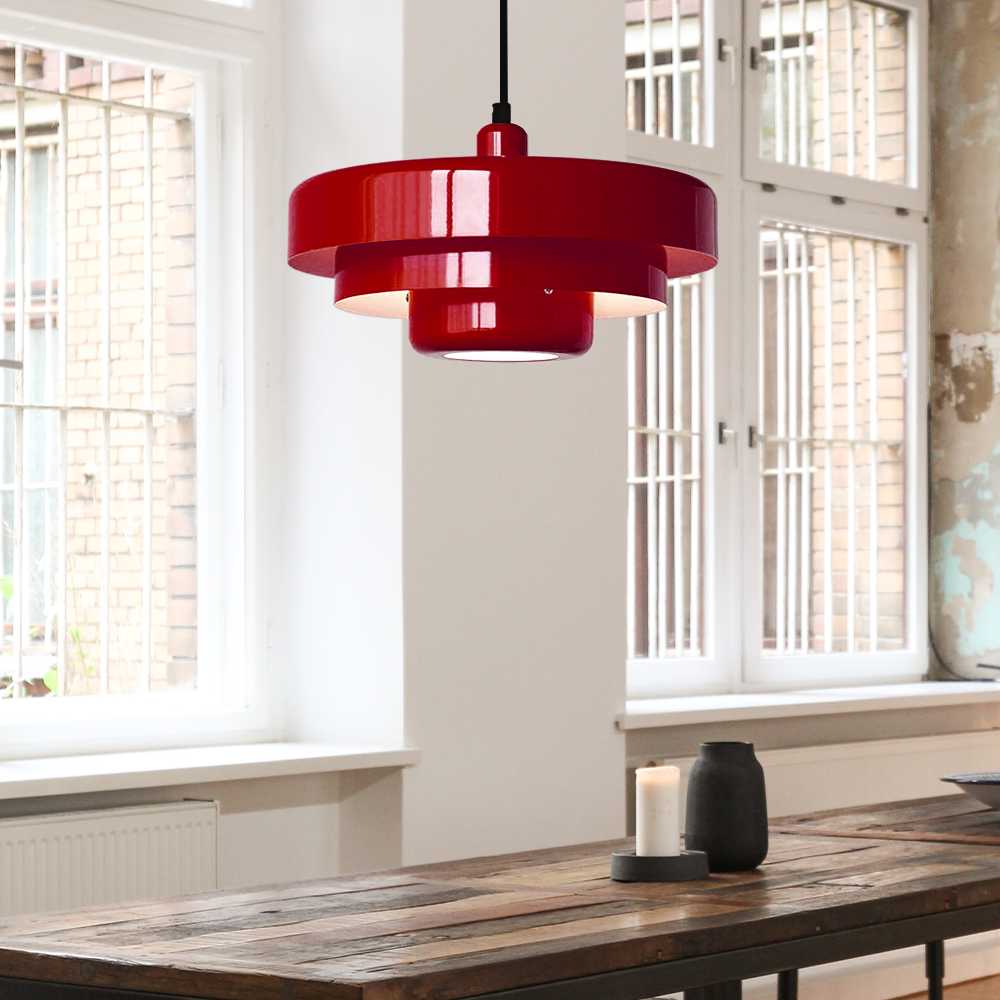 Retrova | Mid-Century Moderne Laaggedraaide IJzeren Hanglamp