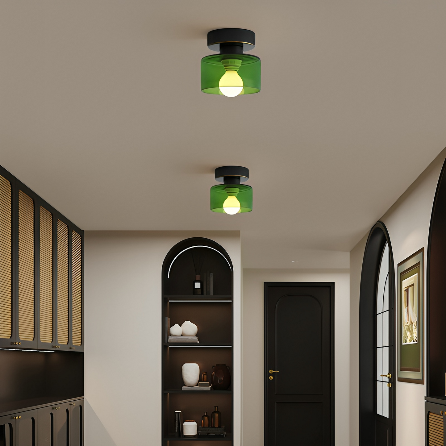 Aurel | Moderne Bauhaus Cilindrische Glas Plafondlamp