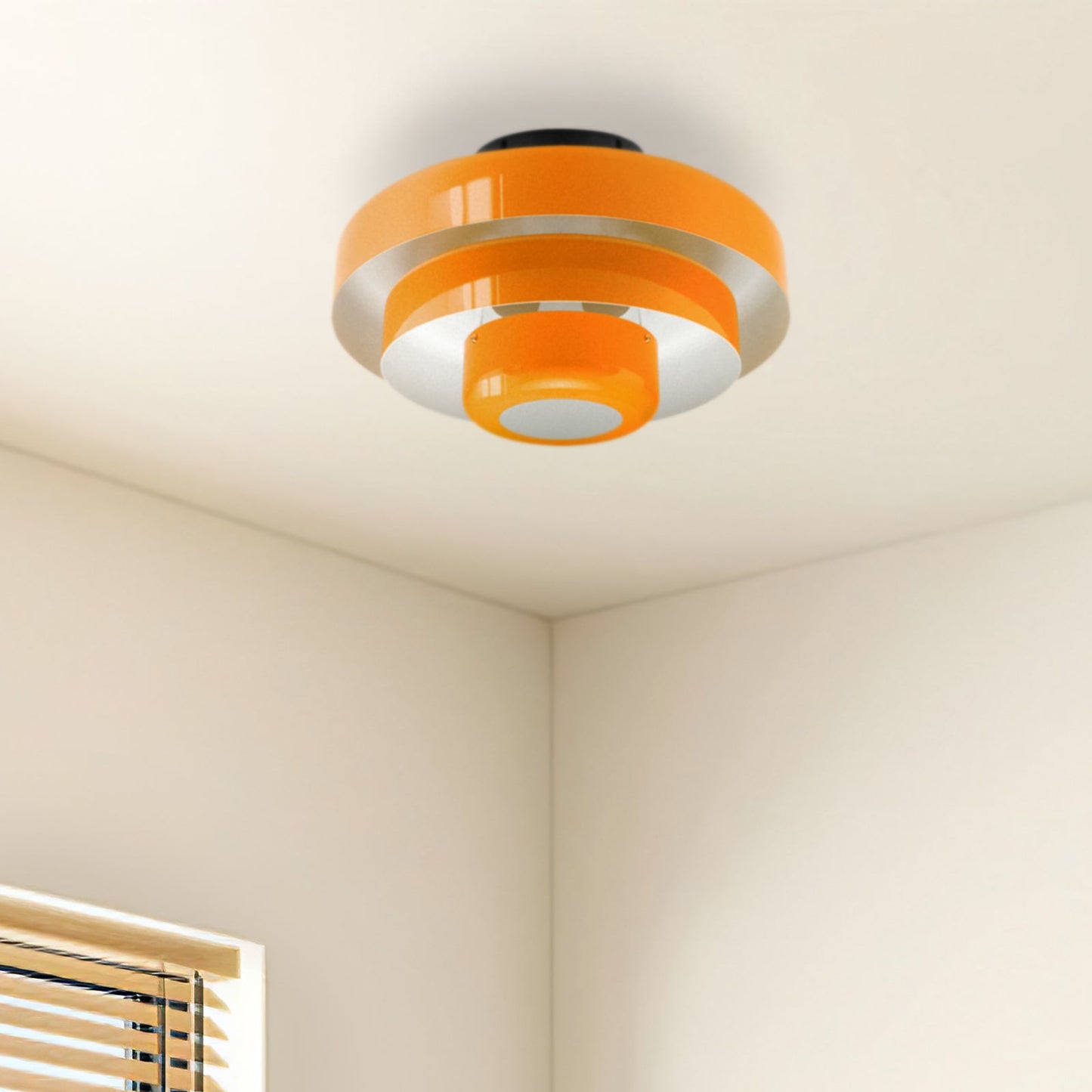 Modera | Retro Laaggedrum Plafondlamp