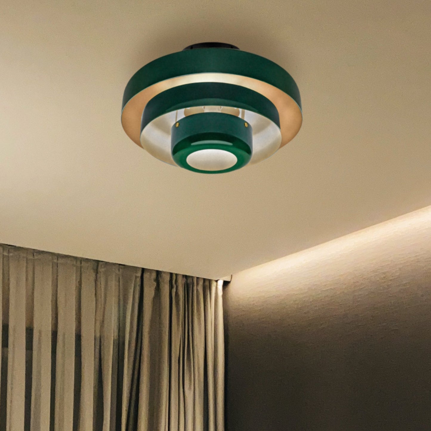 Modera | Retro Laaggedrum Plafondlamp