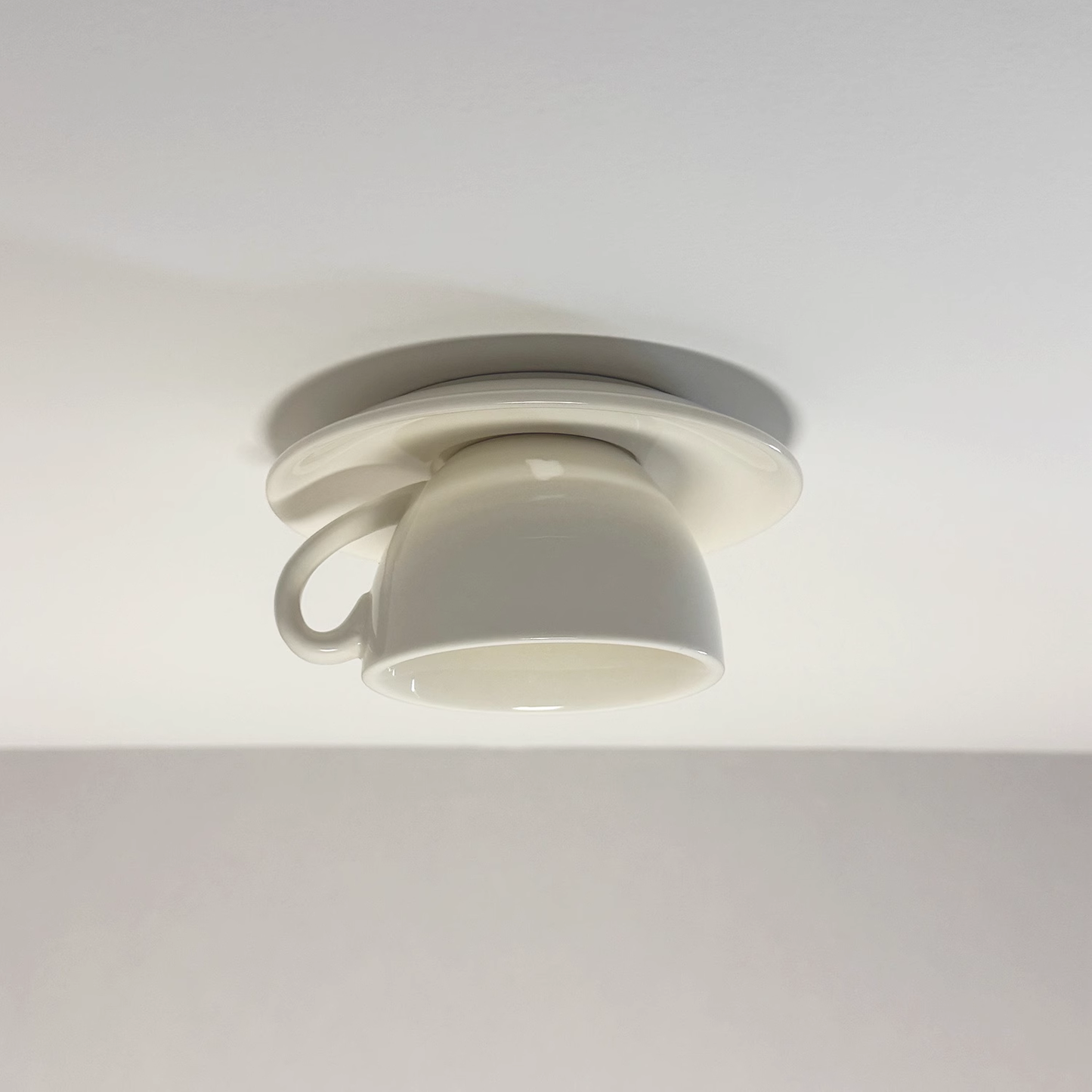 Valentina | Moderne Keramische Koffiekop Flush Mount Plafondlamp
