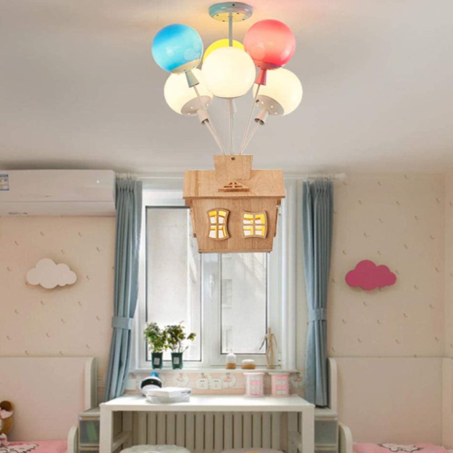 Valaura | Balloncluster Speelse Huis Motief Plafondlamp