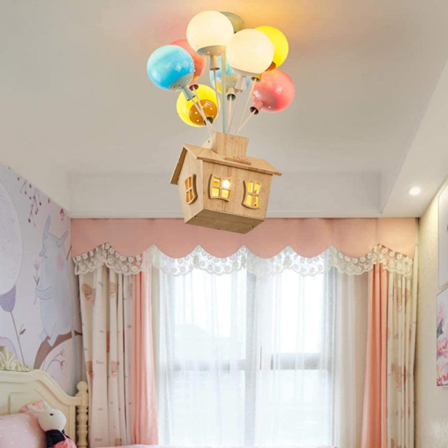 Valaura | Balloncluster Speelse Huis Motief Plafondlamp