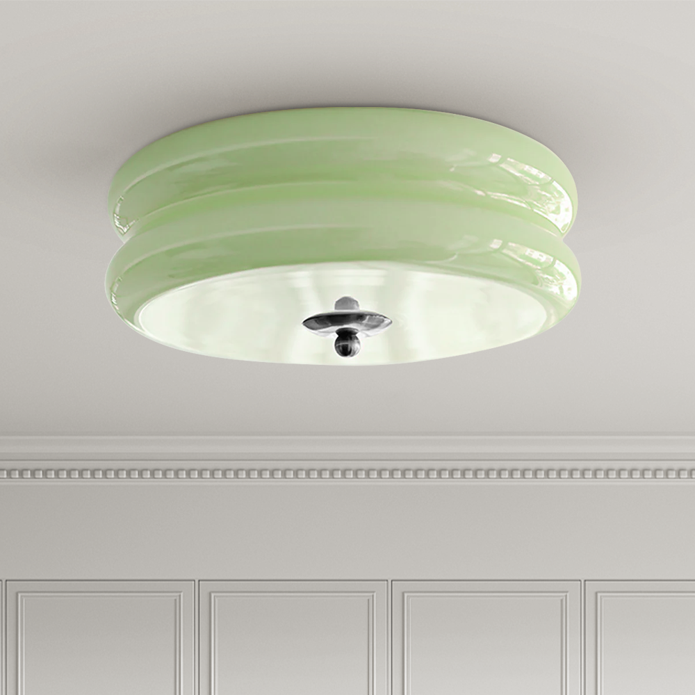 Crema | Vintage Crème Glazen Plafondlamp