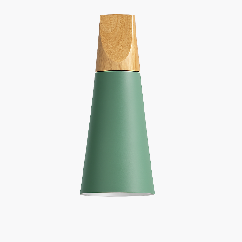 Virelo | Moderne Noordse metalen en houten hanglamp