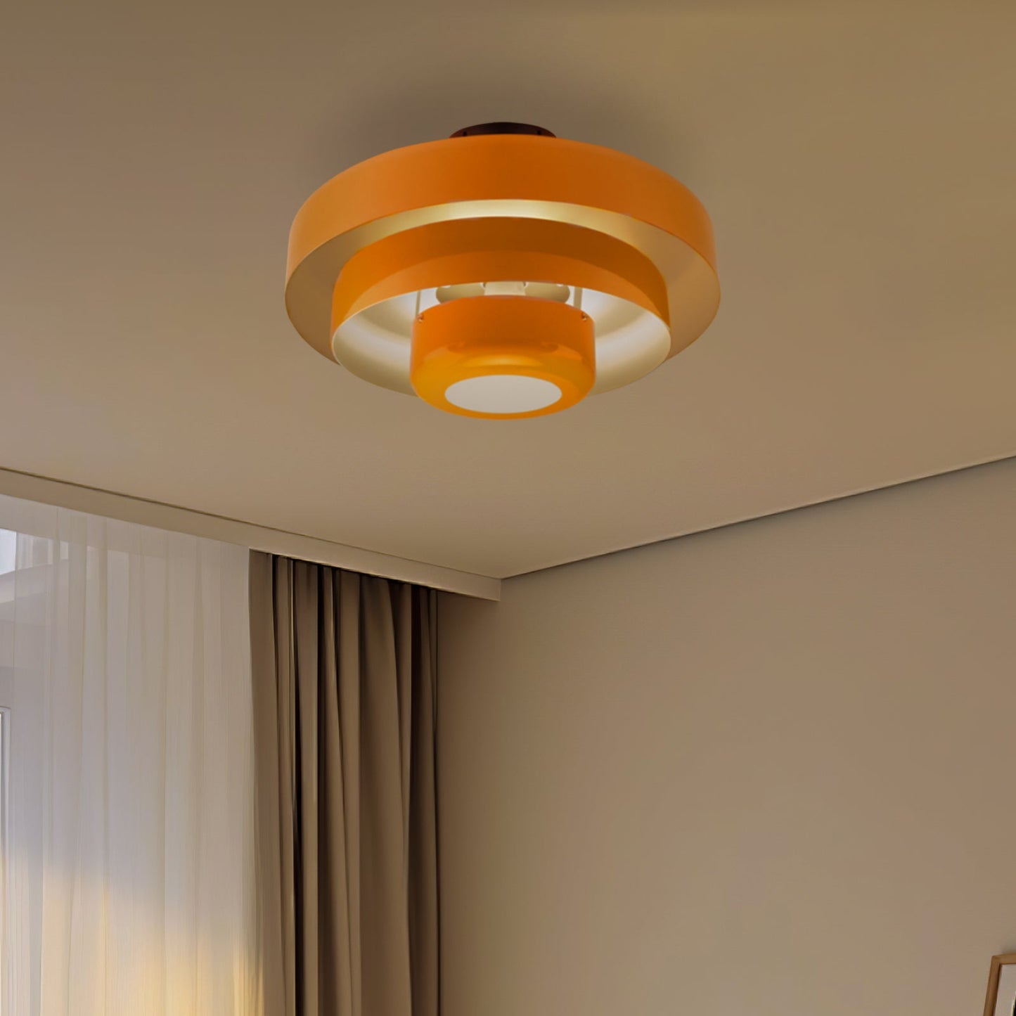 Modera | Retro Laaggedrum Plafondlamp