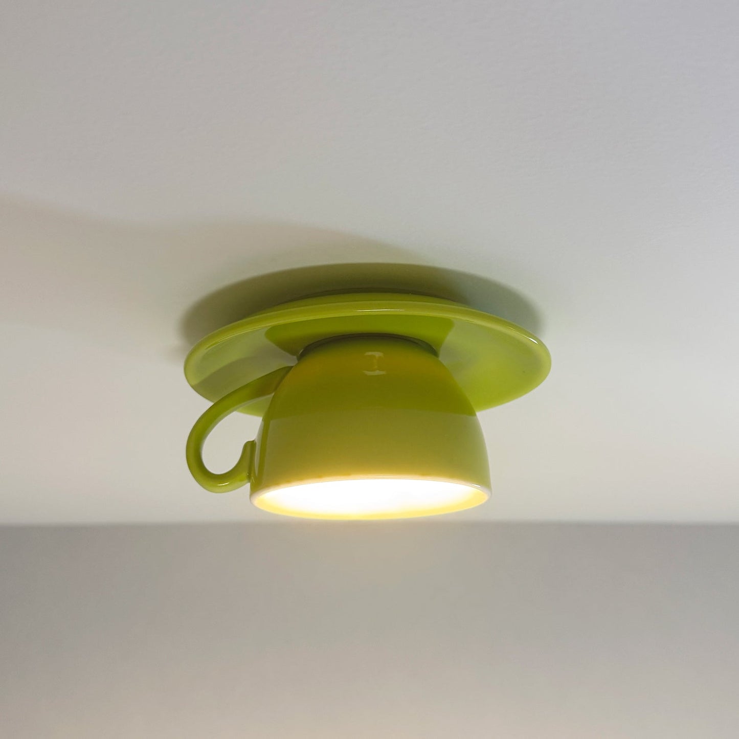 Valentina | Moderne Keramische Koffiekop Flush Mount Plafondlamp