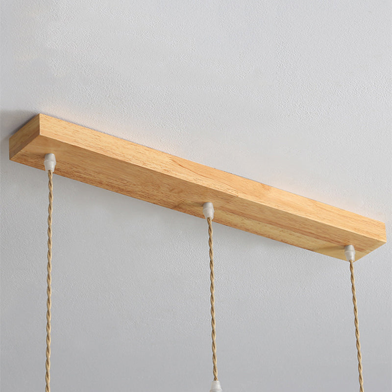 Luvithos | Architectonische Cluster Plissé Geplooide Houten Hanglamp