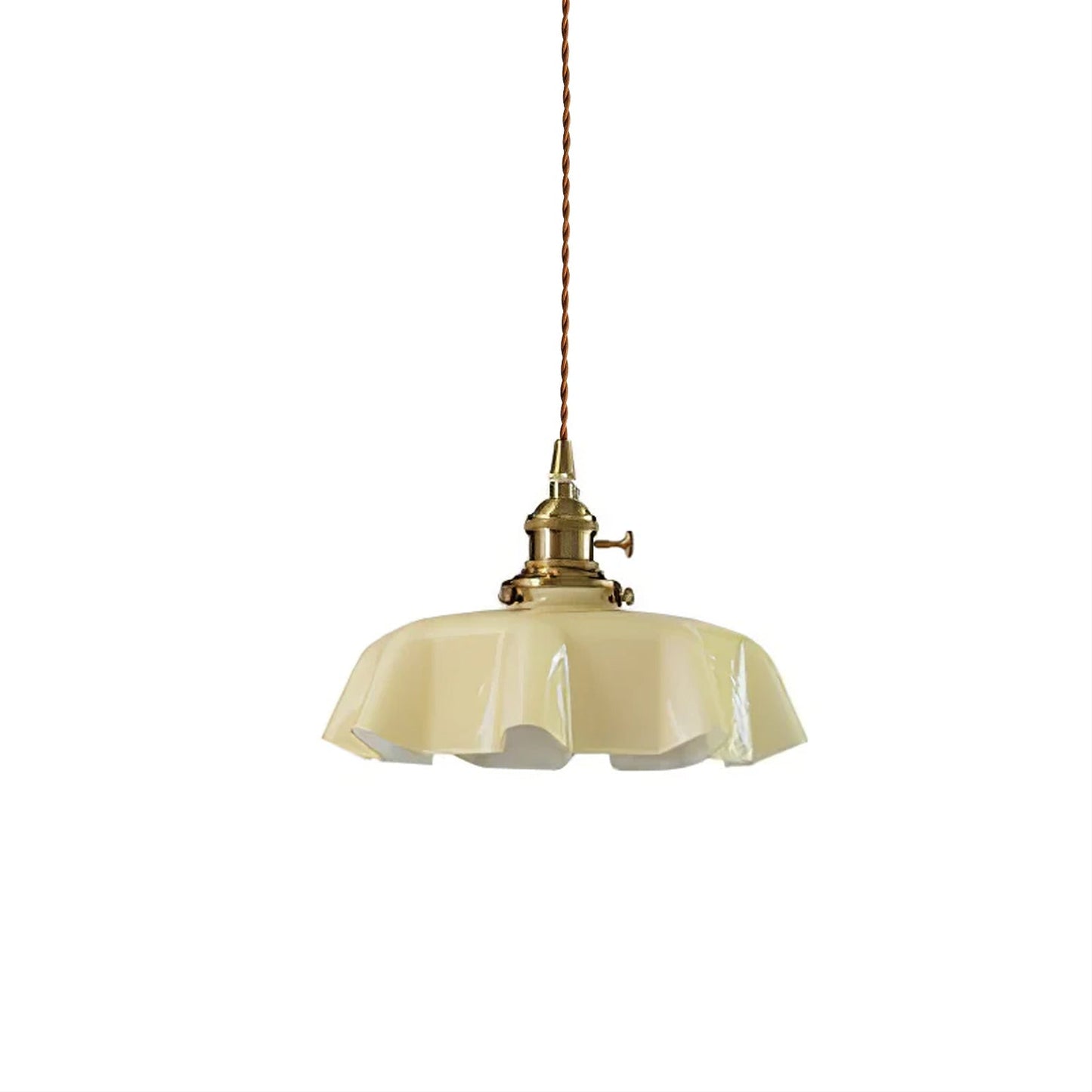 Kelvarna | Vintage Geplooide Glazen Fluted Hanglamp
