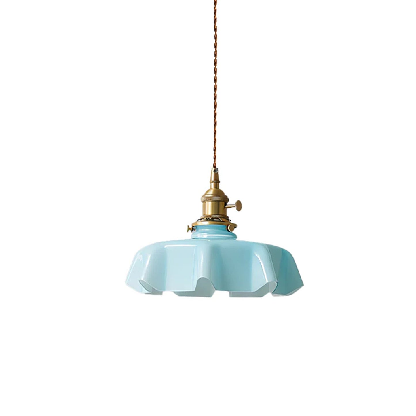 Kelvarna | Vintage Geplooide Glazen Fluted Hanglamp