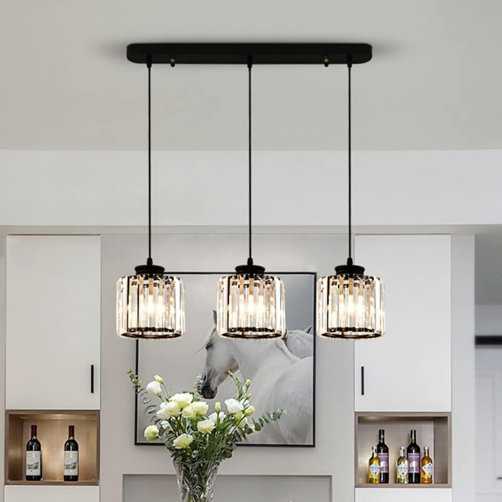 Cubica | Hedendaagse Multi-Licht Metalen en Kristallen Prismahanglamp