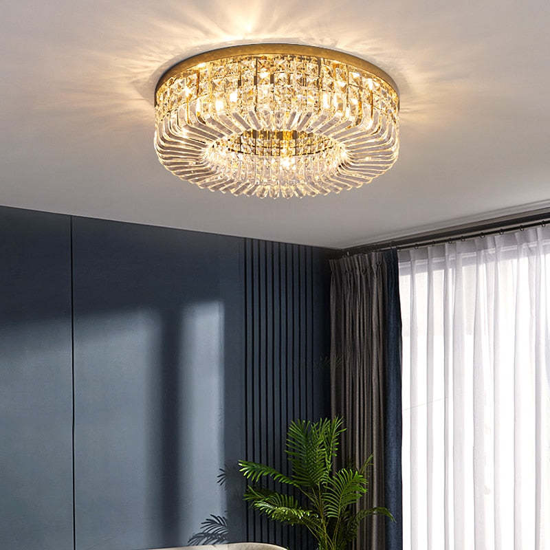 Elisse | Stralende Geometrische Kristal Bloem Plafondlamp