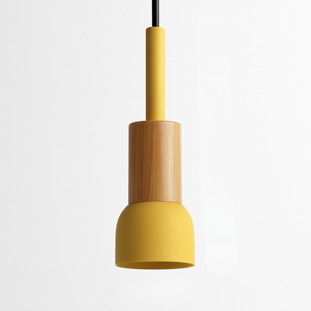 Briventa | Noordse Geometrische Houten Metalen Moderne Hanglamp Plafondlamp
