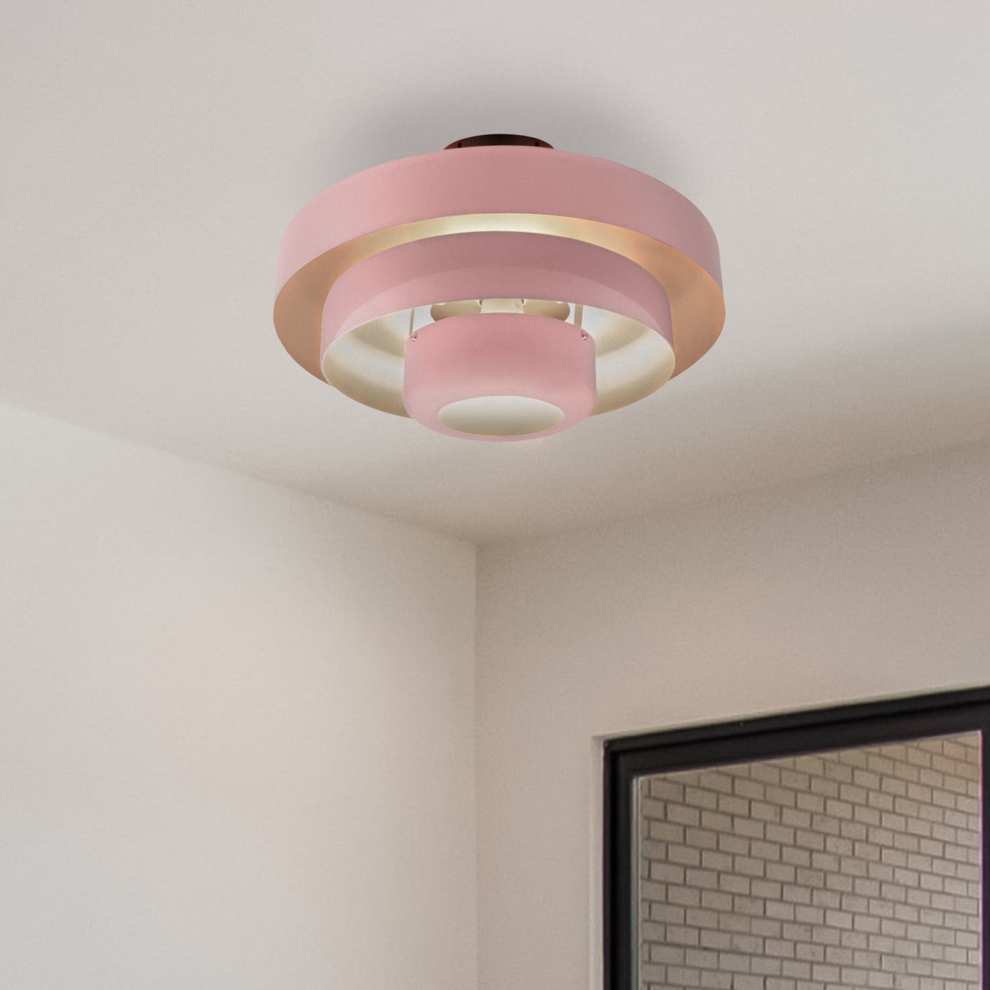 Modera | Retro Laaggedrum Plafondlamp