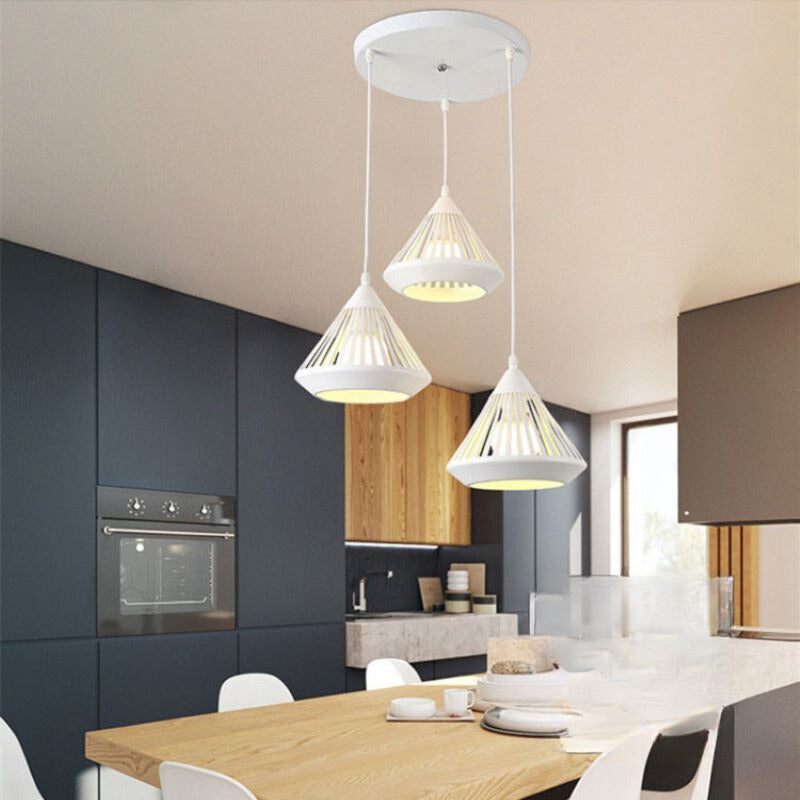 Nyvold | Minimalistische Conische Geprofileerde Glazen Metalen Hanglamp