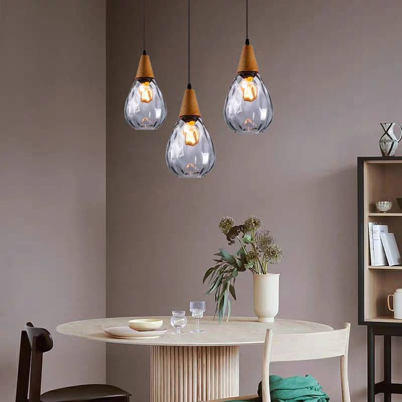 Niris | Minimalistische Druppel Textuur Glazen Hanglamp