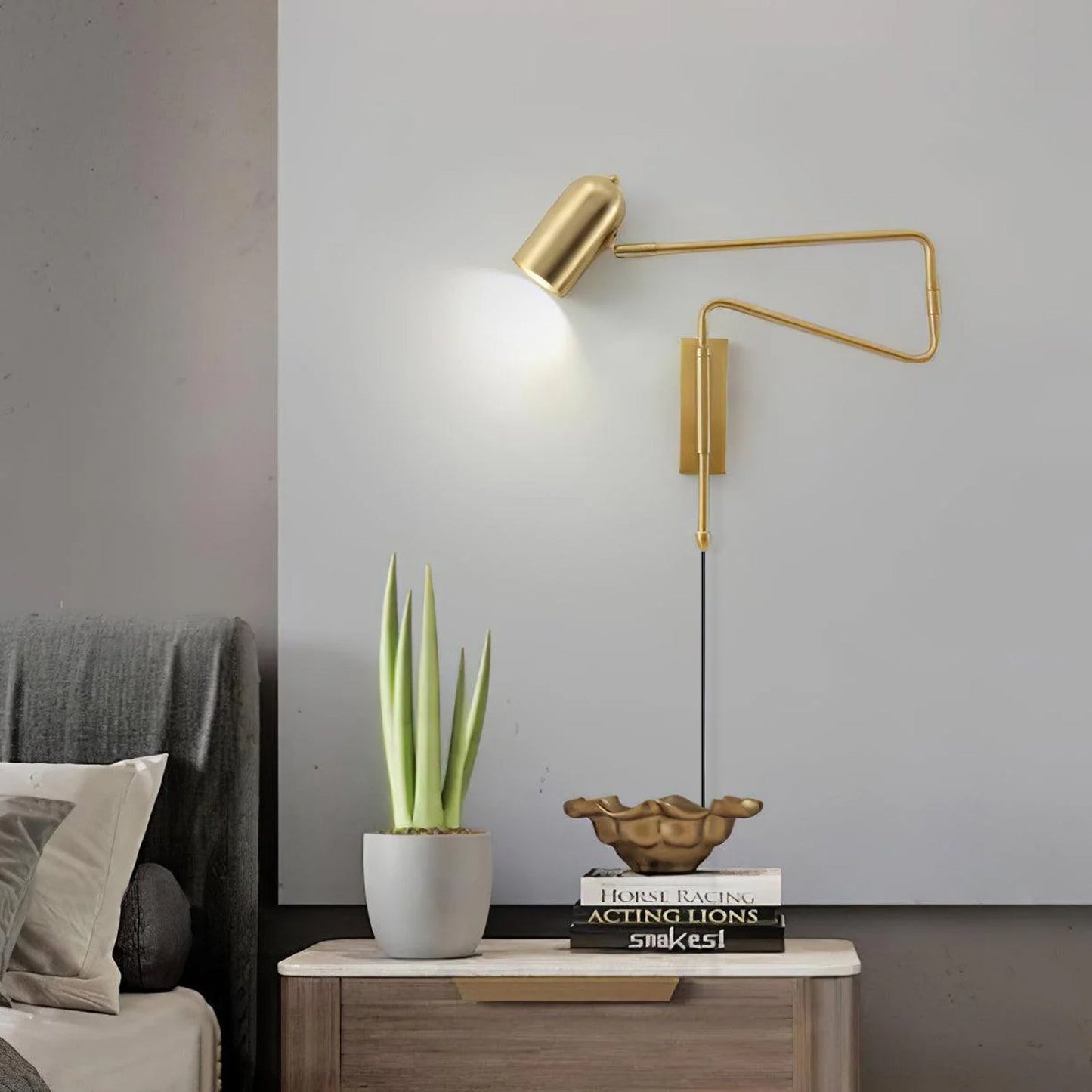 Kelsigore | Minimalistische draaibare scharnierarm geometrische functionele wandlamp