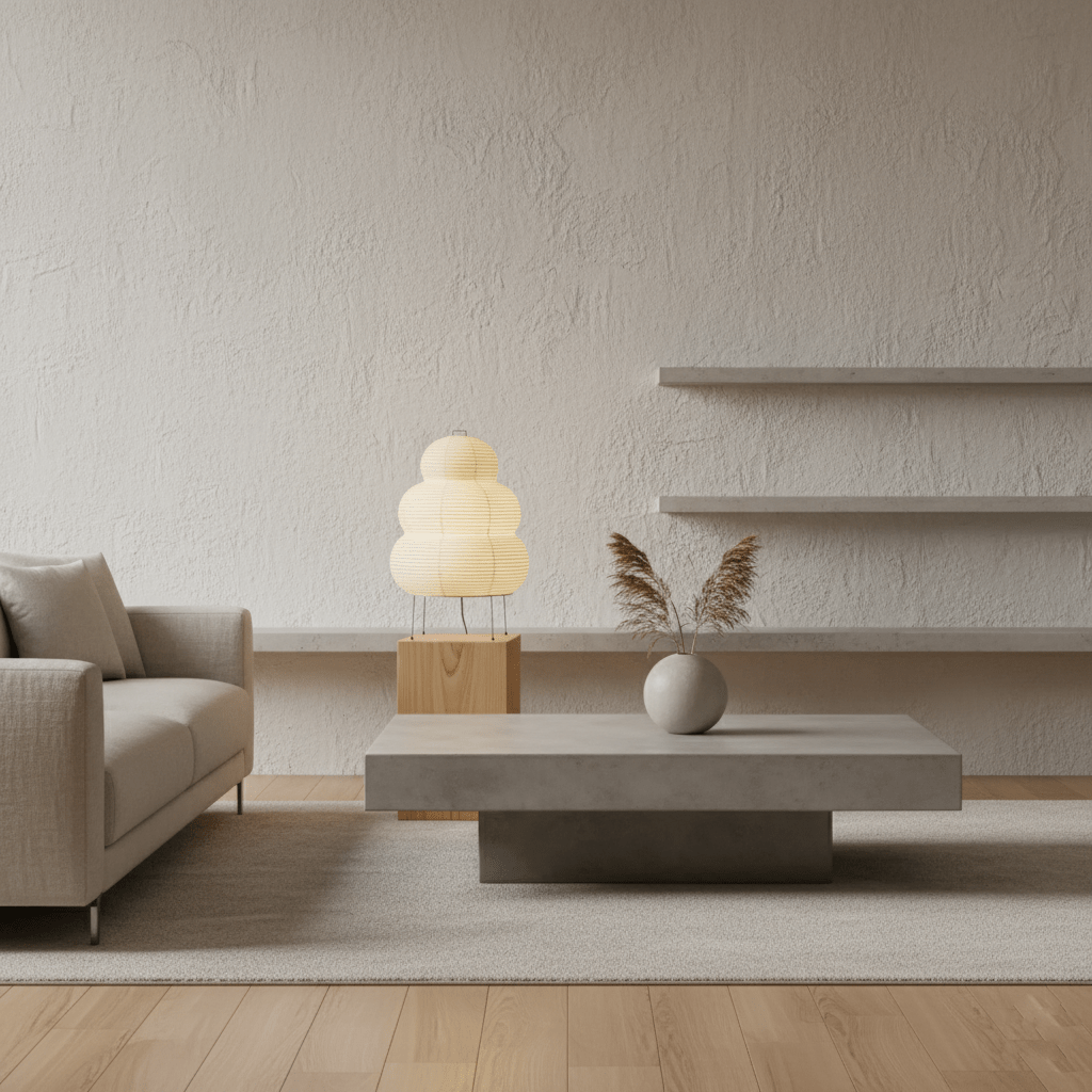 Kryntaleo | Japanse Geribbelde Bamboe Silhouet Oosterse Accent Tafellamp