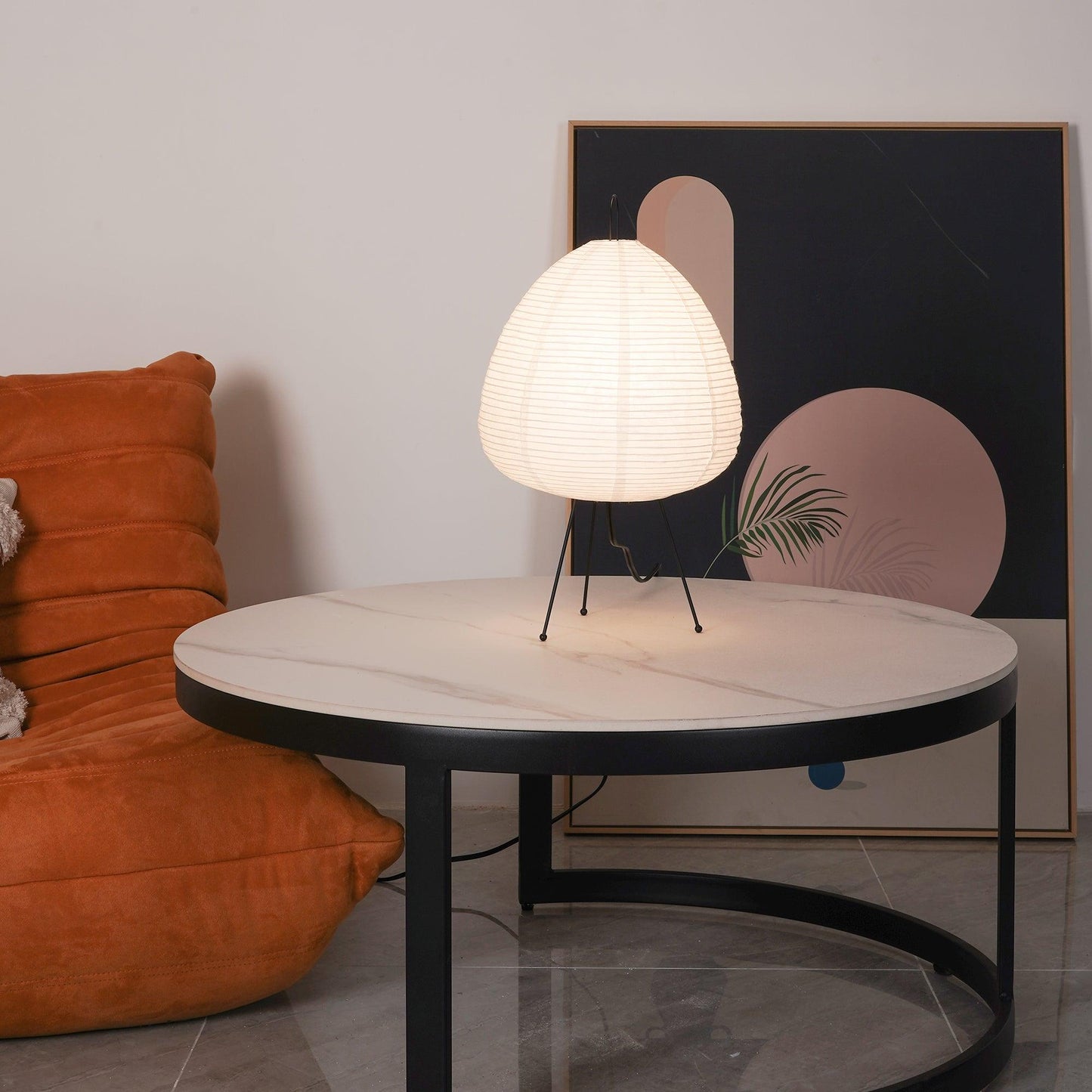 Kryntaleo | Japanse Geribbelde Bamboe Silhouet Oosterse Accent Tafellamp