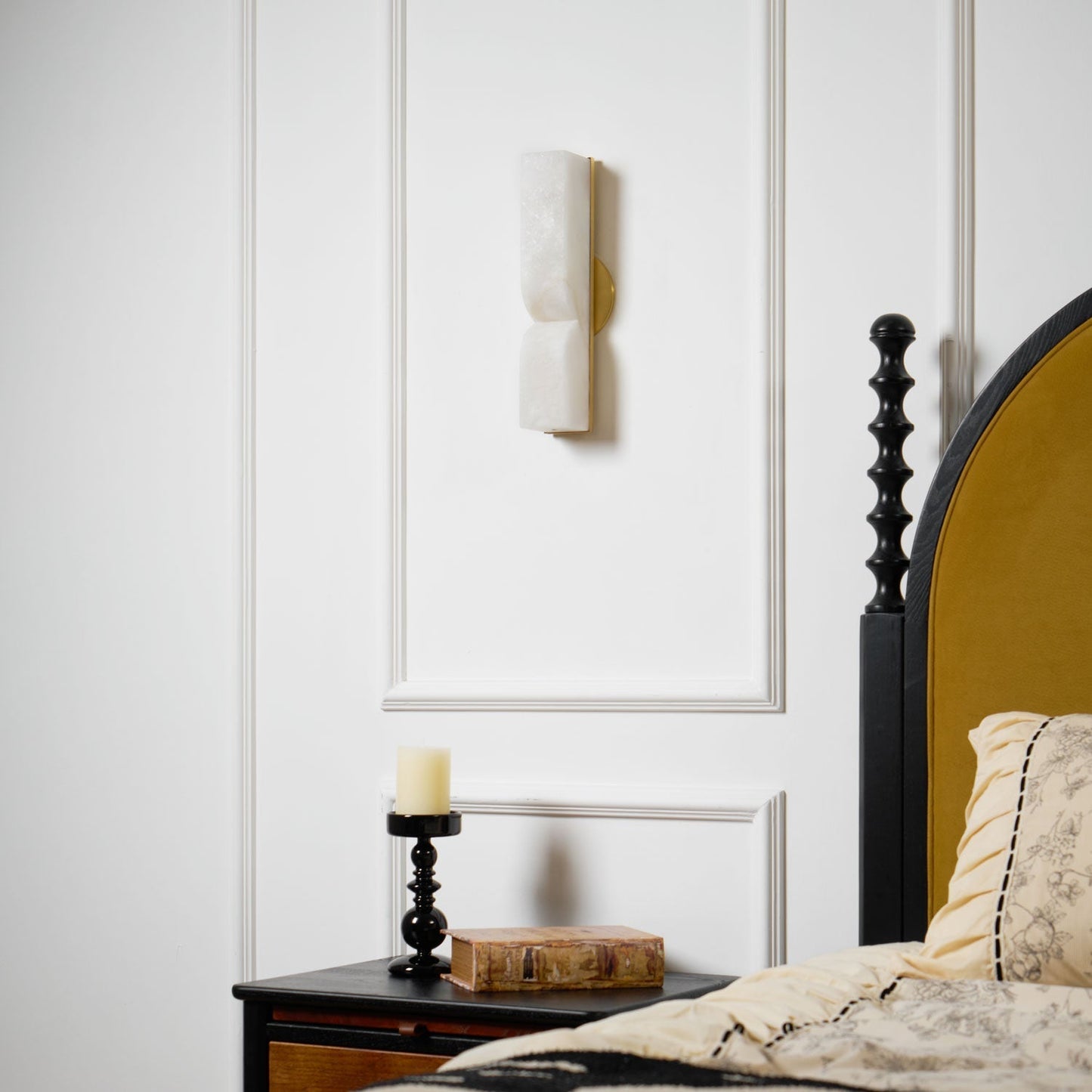 Marbrisso | Minimalistische Gesneden Albast Steen Wandlamp