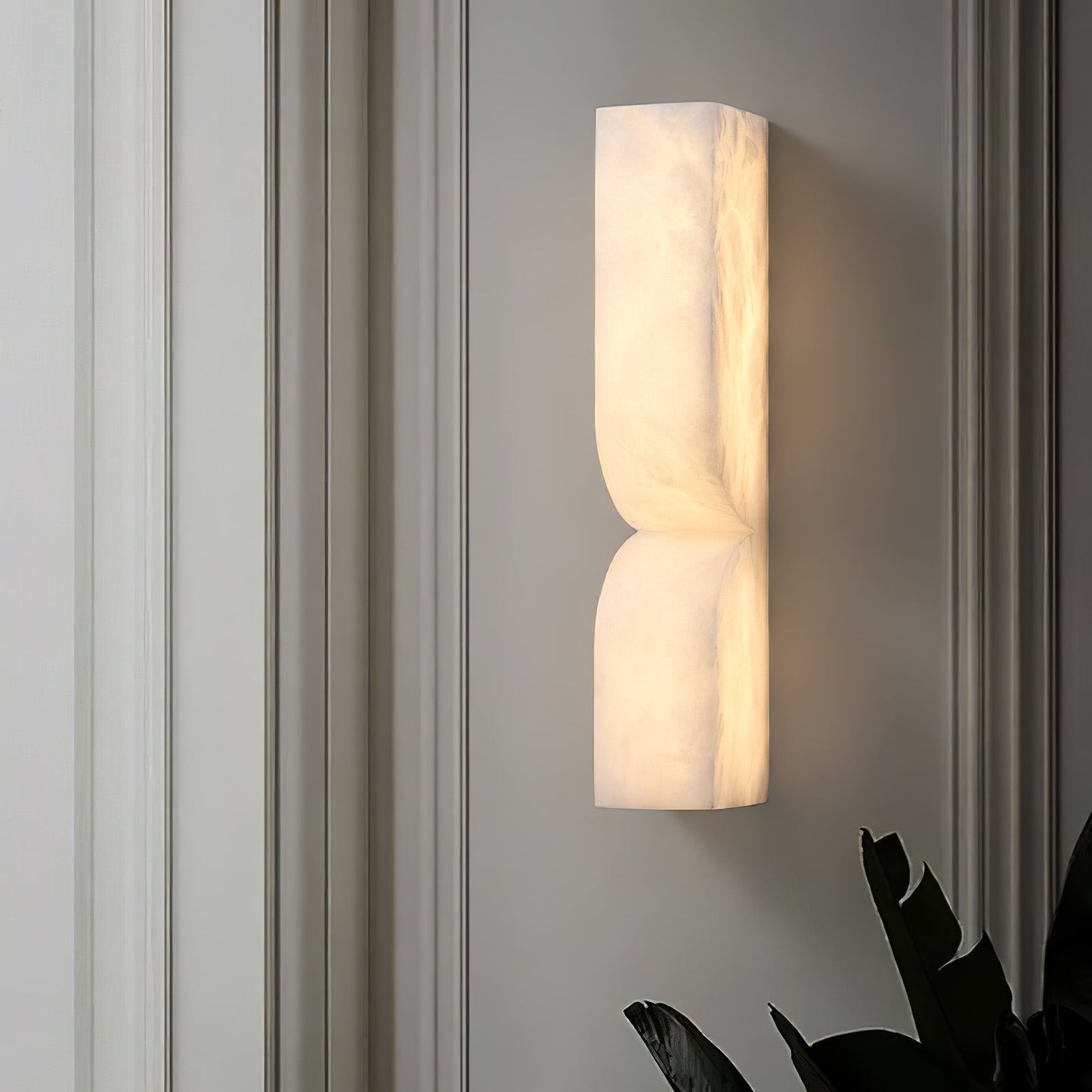Marbrisso | Minimalistische Gesneden Albast Steen Wandlamp