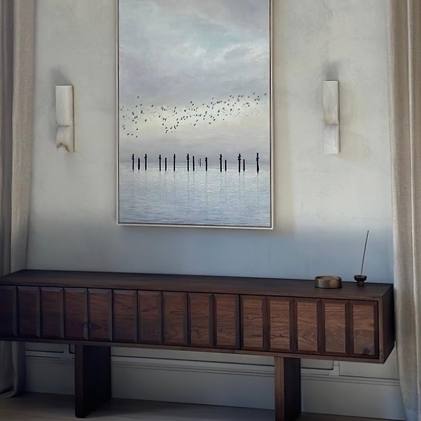 Marbrisso | Minimalistische Gesneden Albast Steen Wandlamp