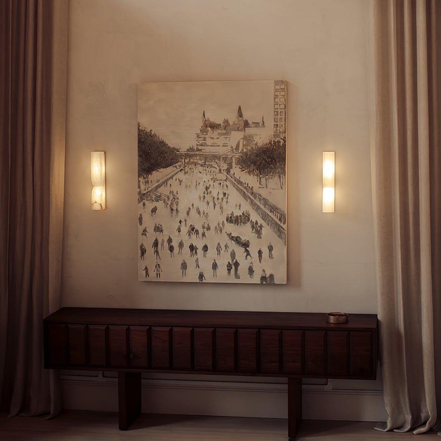 Marbrisso | Minimalistische Gesneden Albast Steen Wandlamp
