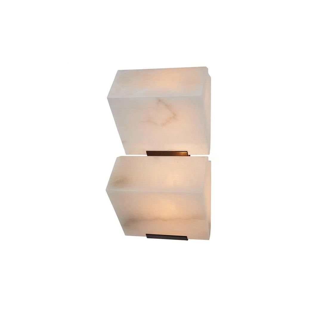 Luvidior | Architectonische Kolom Alabaster Steen Blokken Wandlamp